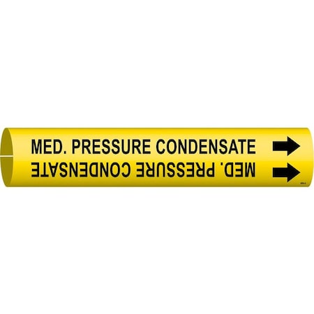 Pipe Marker, Med. Pressure Condensate, Yel, 4094-A MPN:4094-A