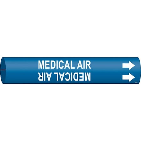 Pipe Marker, Medical Air, Bl, 3/4to1-3/8 In MPN:4096-A