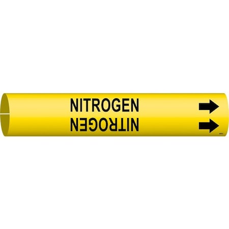 Pipe Marker, Nitrogen, Yel, 3/4 to 1-3/8 In MPN:4098-A