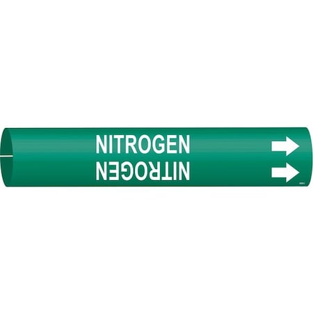 Pipe Marker, Nitrogen, Gn, 2-1/2 to3-7/8 In MPN:4099-C