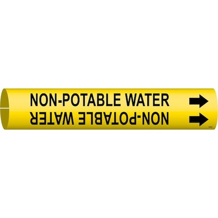 Pipe Marker, Non-Potable Water, Y, 4 to6 In MPN:4102-D
