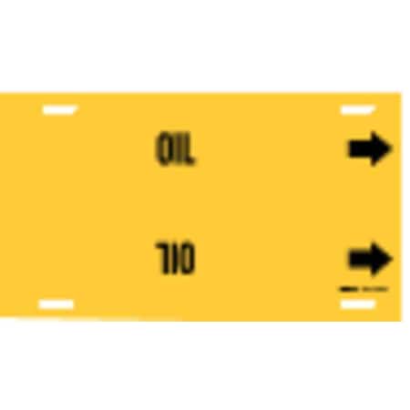 Pipe Marker, Oil, Yellow, 6 to 7-7/8 In MPN:4103-F