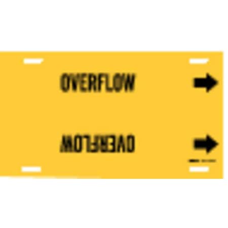 Pipe Marker, Overflow, Yel, 6 to 7-7/8 In MPN:4104-F