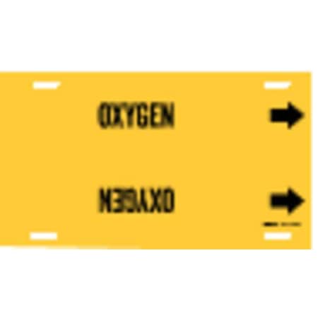 Pipe Marker, Oxygen, Yellow, 6 to 7-7/8 In MPN:4105-F