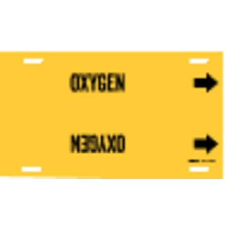 Pipe Marker, Oxygen, Yellow, 8 to 9-7/8 In MPN:4105-G