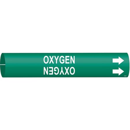 Pipe Marker, Oxygen, Grn, 1-1/2 to 2-3/8 In MPN:4106-B