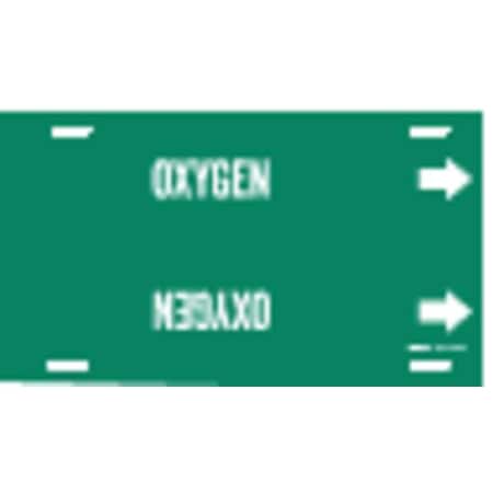 Pipe Marker, Oxygen, Green, 6 to 7-7/8 In MPN:4106-F