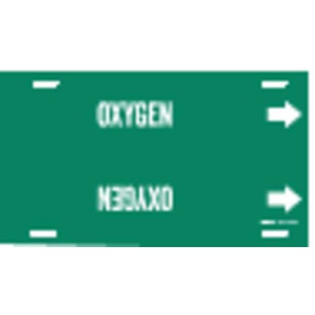Pipe Marker, Oxygen, Green, 8 to 9-7/8 In MPN:4106-G