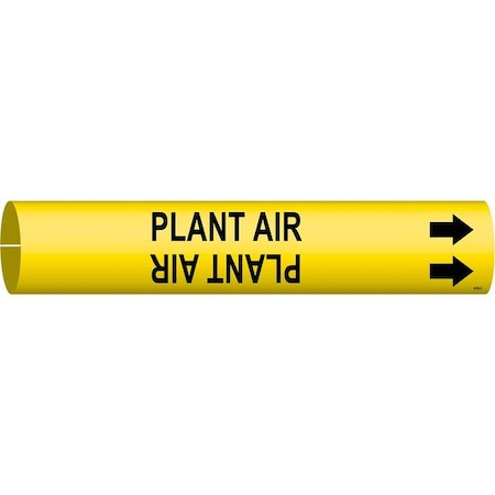Pipe Marker, Plant Air, Y, 2-1/2 to3-7/8 In MPN:4108-C