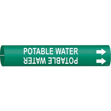 Pipe Mrkr, Potable Watr, 13/16in H, 4/5in W MPN:4111-A