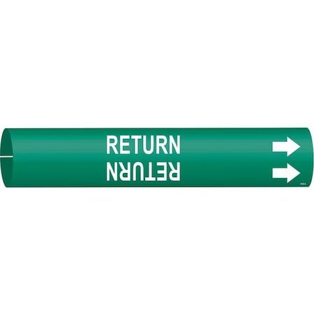 Pipe Marker, Return, Green, 3/4 to 1-3/8 In MPN:4120-A