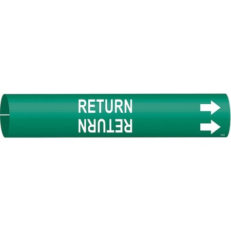 Pipe Marker, Return, Grn, 1-1/2 to 2-3/8 In MPN:4120-B