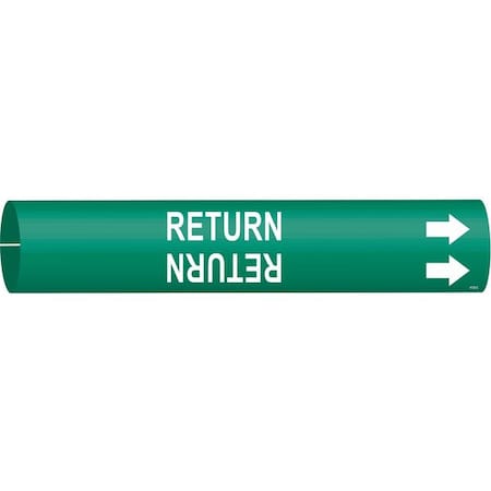 Pipe Marker, Return, Grn, 2-1/2 to 3-7/8 In MPN:4120-C