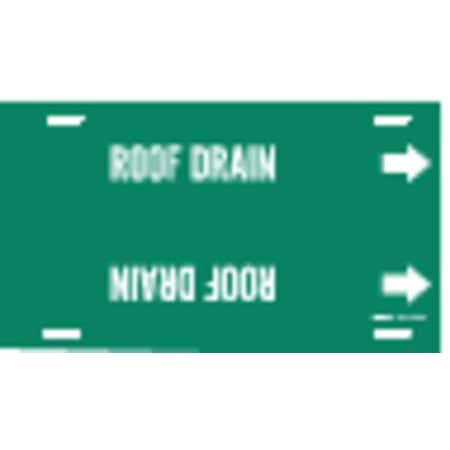 Pipe Marker, Roof Drain, Green, 10 to 15 In MPN:4121-H