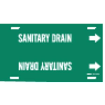 Pipe Markr, Sanitary Drain, Gn, 6to7-7/8 In MPN:4122-F