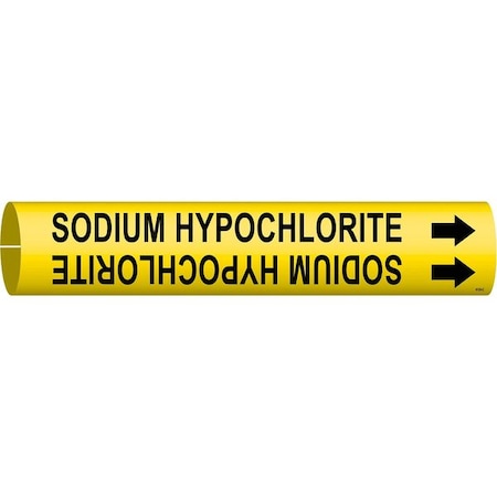 Pipe Marker, Sodium Hypochlorite, Yellow, 4124-C MPN:4124-C