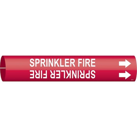 Pipe Marker, Sprinkler Fire, 3/4to1-3/8 In MPN:4127-A