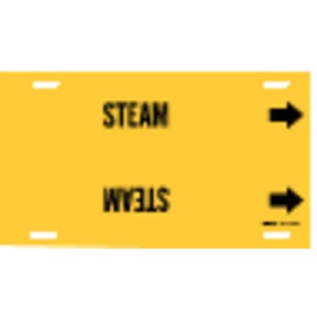 Pipe Marker, Steam, Yellow, 8 to 9-7/8 In MPN:4129-G