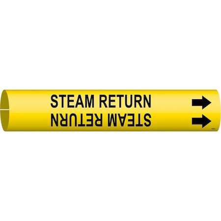 Pipe Marker, Steam Return, Y, 3/4to1-3/8 In MPN:4130-A