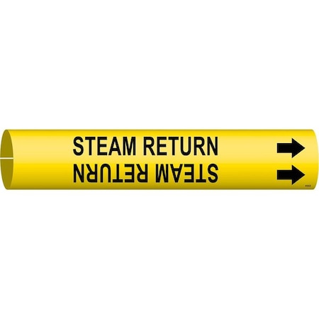 Pipe Marker, Steam Return, Yel, 4 to 6 In MPN:4130-D