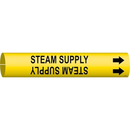 Pipe Marker, Steam Supply, Y, 3/4to1-3/8 In MPN:4131-A