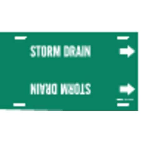 Pipe Marker, Storm Drain, Grn, 10 to 15 In MPN:4132-H