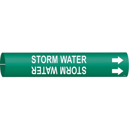 Pipe Marker, Storm Water, 2-1/2to3-7/8 In MPN:4134-C