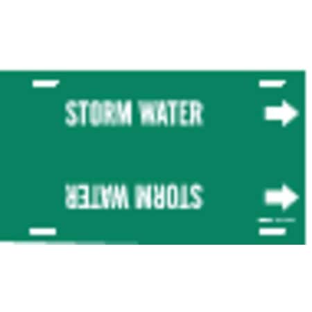 Pipe Marker, Storm Water, Grn, 6 to7-7/8 In MPN:4134-F