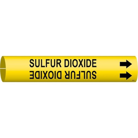 Pipe Marker, Sulfur Dioxide, Yel, 4 to 6 In MPN:4135-D