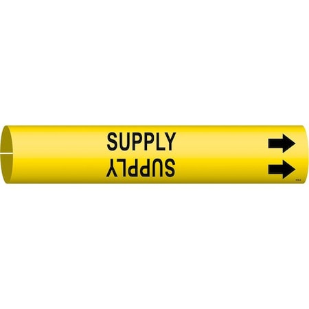 Pipe Marker, Supply, Yel, 3/4 to 1-3/8 In MPN:4138-A