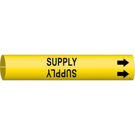 Pipe Marker, Supply, Yel, 2-1/2 to 3-7/8 In MPN:4138-C
