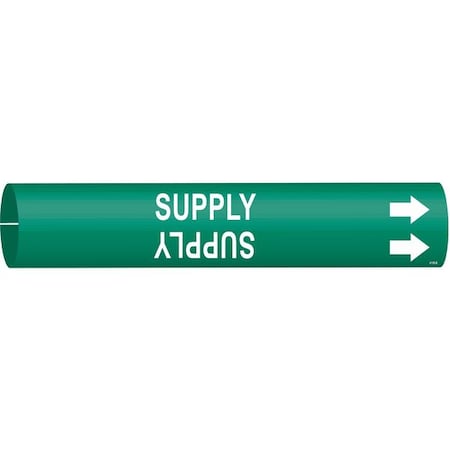 Pipe Marker, Supply, Grn, 1-1/2 to 2-3/8 In MPN:4139-B