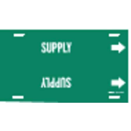 Pipe Marker, Supply, Green, 6 to 7-7/8 In MPN:4139-F