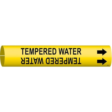 Pipe Marker, TempeR Water, Y, 3/4to1-3/8 In MPN:4140-A