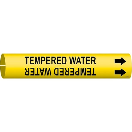 Pipe Marker, Tempered Water, Yel, 4 to 6 In MPN:4140-D