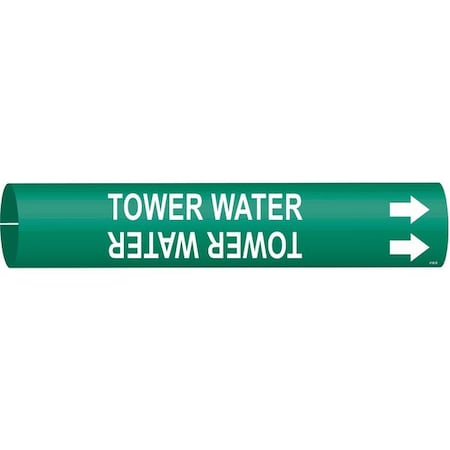 Pipe Marker, Tower Water, 1-1/2to2-3/8 In MPN:4142-B