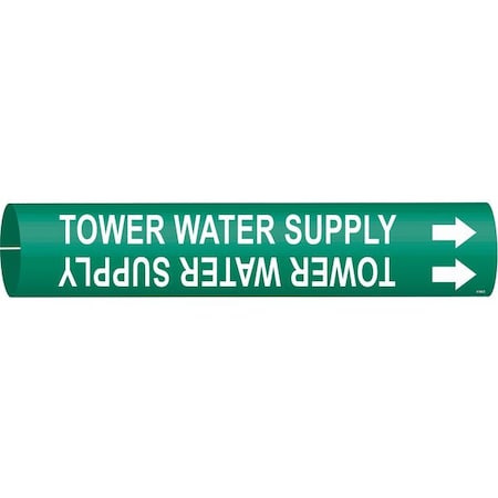 Pipe Markr, Tower Water Supply, Gn, 4to6 In MPN:4144-D