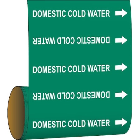 Pipe Marker, Domestic Cold Water, Grn, 41458 MPN:41458