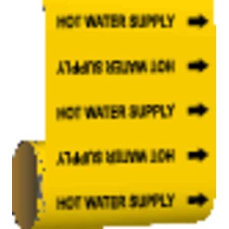 Pipe Marker, Hot Water Supply, Yel, 41466 MPN:41466