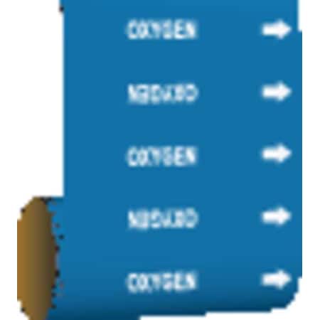 Pipe Marker, Oxygen, Blue, 41470 MPN:41470