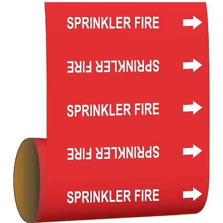 Pipe Marker, Sprinkler Fire, Red, 41475 MPN:41475