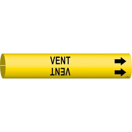 Pipe Marker, Vent, Yel, 1-1/2 to 2-3/8 In, 4148-B MPN:4148-B