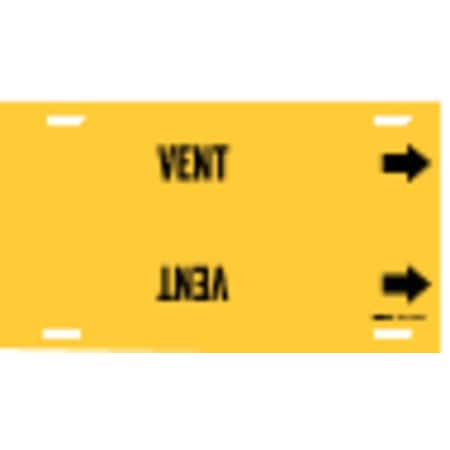 Pipe Marker, Vent, Yellow, 8 to 9-7/8 In MPN:4148-G