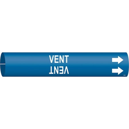 Pipe Marker, Vent, Blue, 2-1/2 to 3-7/8 In MPN:4149-C