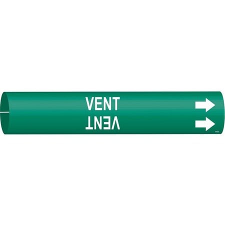 Pipe Marker, Vent, Green, 2-1/2 to 3-7/8 In MPN:4150-C