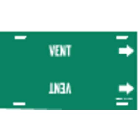 Pipe Marker, Vent, Green, 6 to 7-7/8 In MPN:4150-F