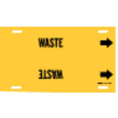 Pipe Marker, Waste, Yellow, 8 to 9-7/8 In MPN:4151-G