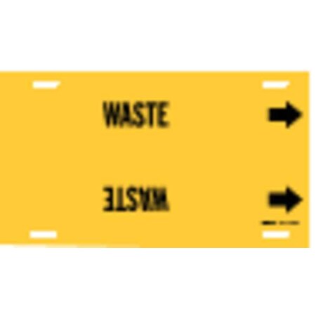 Pipe Marker, Waste, Yellow, 10 to 15 In MPN:4151-H