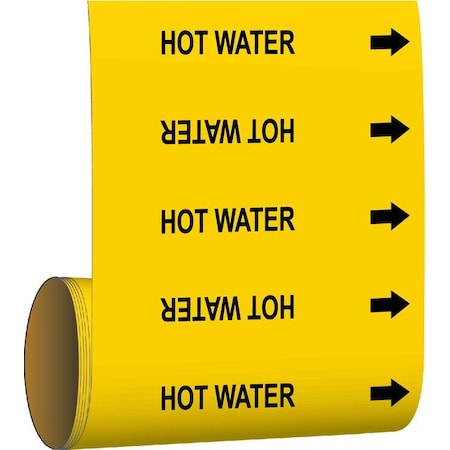 Pipe Marker, Hot Water, Yellow, 41510 MPN:41510