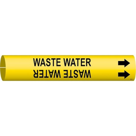 Pipe Marker, Waste Water, Y, 3/4 to1-3/8 In MPN:4152-A